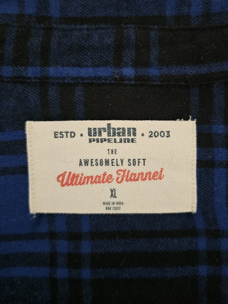 Urban Pipeline The Awesomely Soft Ultimate Fannel Mns Shirt 100% Cotton Size Xl. — image 2 of 8
